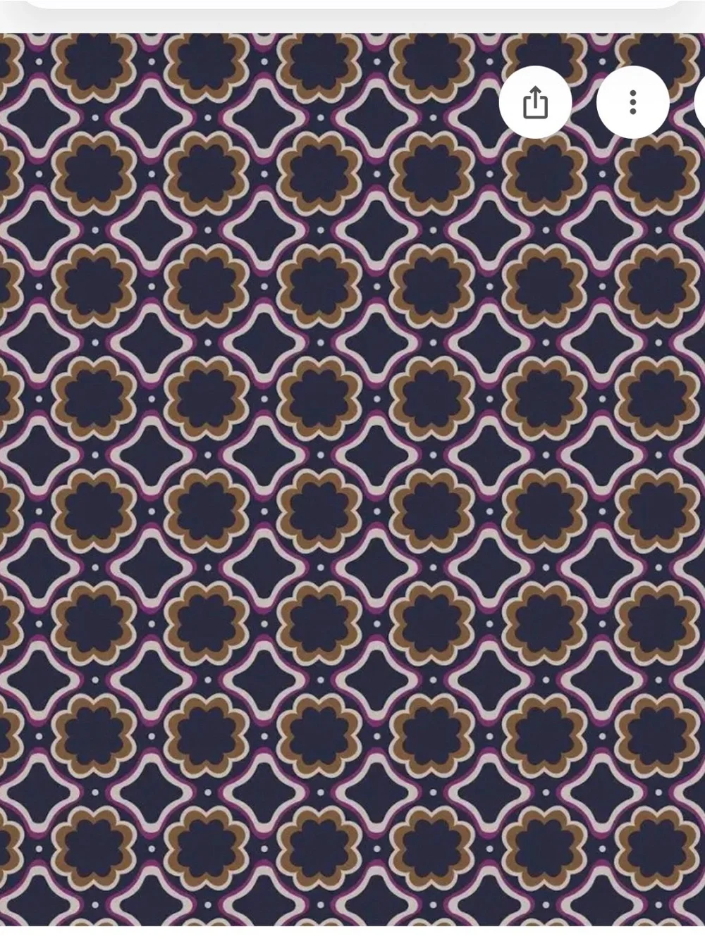 Vera Bradley Navy lattice florets cosmetic bag